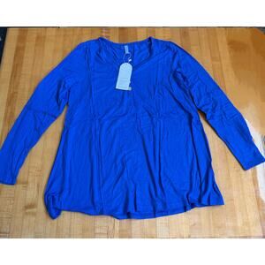 Awuliffan Women’s Button Top Blue Xl NWT